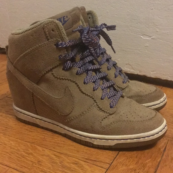 brown suede nike high tops